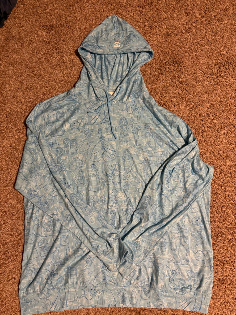 RSVLTS Light Blue Disney Printed Performance Hoodie